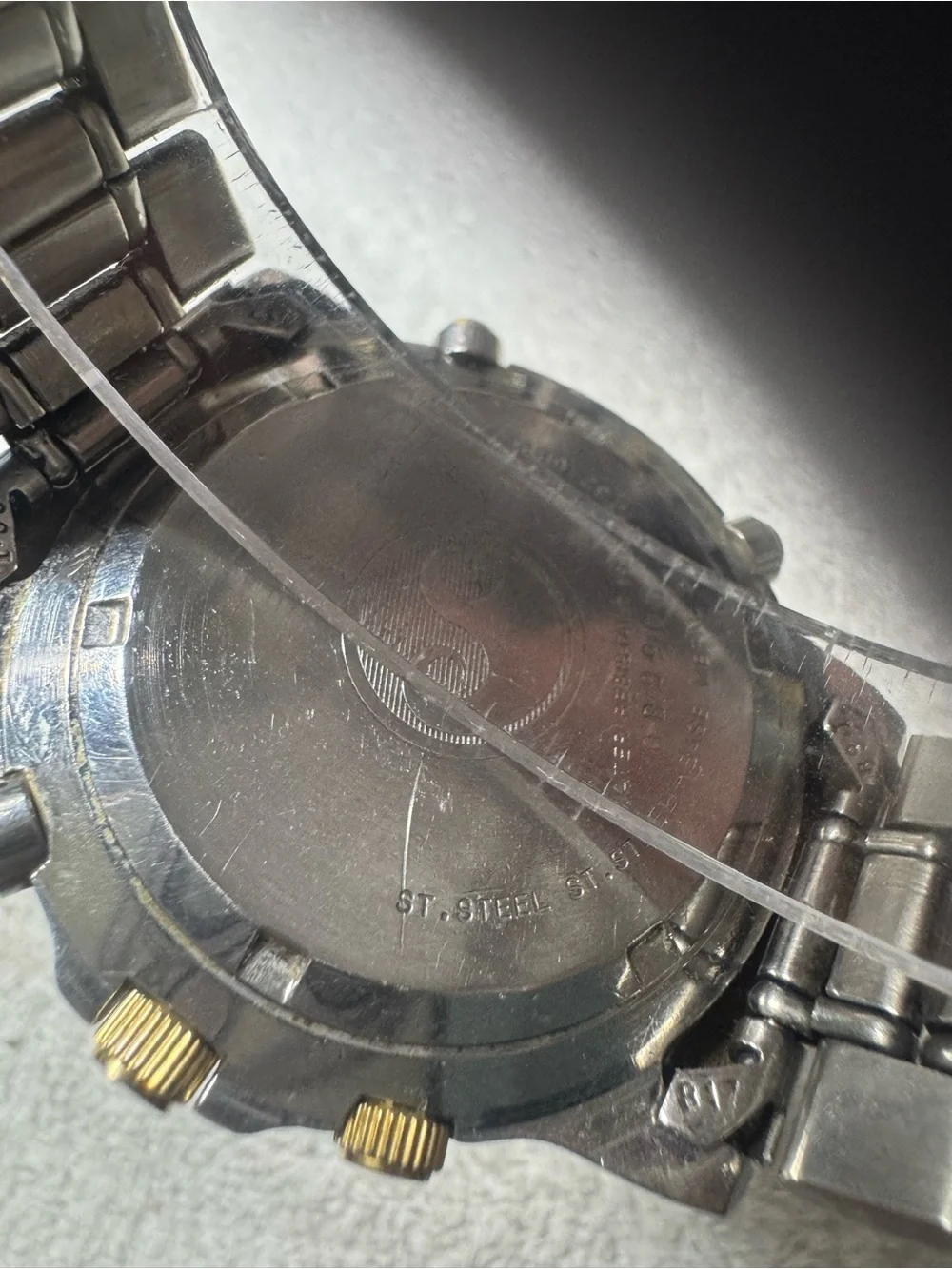 Seiko Navy Dial Chronograph with Red Subdials and Gold Accents